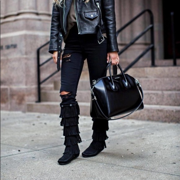 5 layer fringe minnetonka moccasins